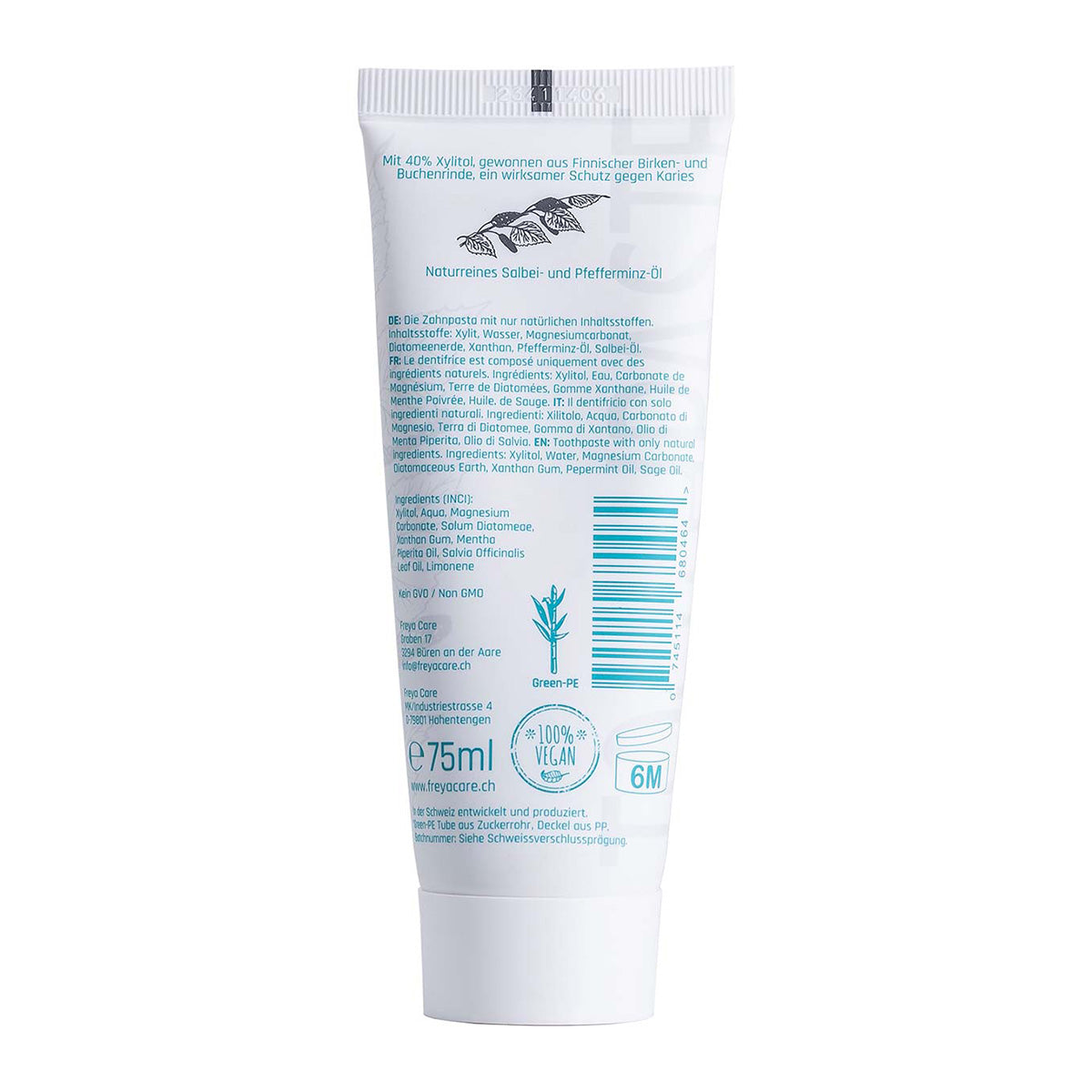 Freyacare Toothpaste 75ml – Buy 12 + Get 2 Free | Natural Fluoride-Free Dental Care 