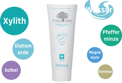 Freyacare Toothpaste 75ml – Buy 12 + Get 2 Free | Natural Fluoride-Free Dental Care 